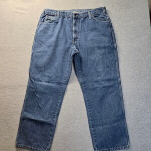 Dickies Mens Relaxed Fit Carpenter Jeans Blue Denim 40x30 Workwear Pants Worker